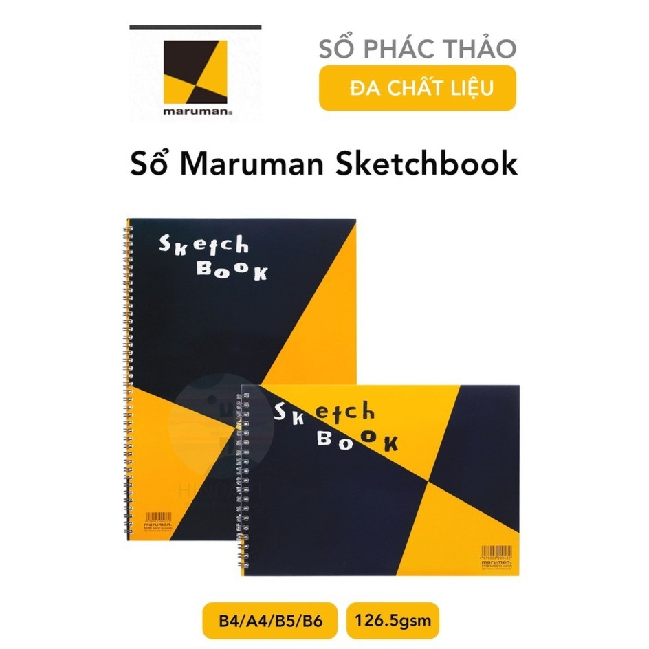 Sketchbook Maruman - sổ vẽ phác thảo đa chất liệu