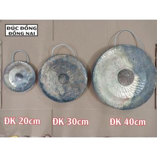 Cồng chiêng có núm bằng đồng size 20cm (Tặng đùi di kèm)
