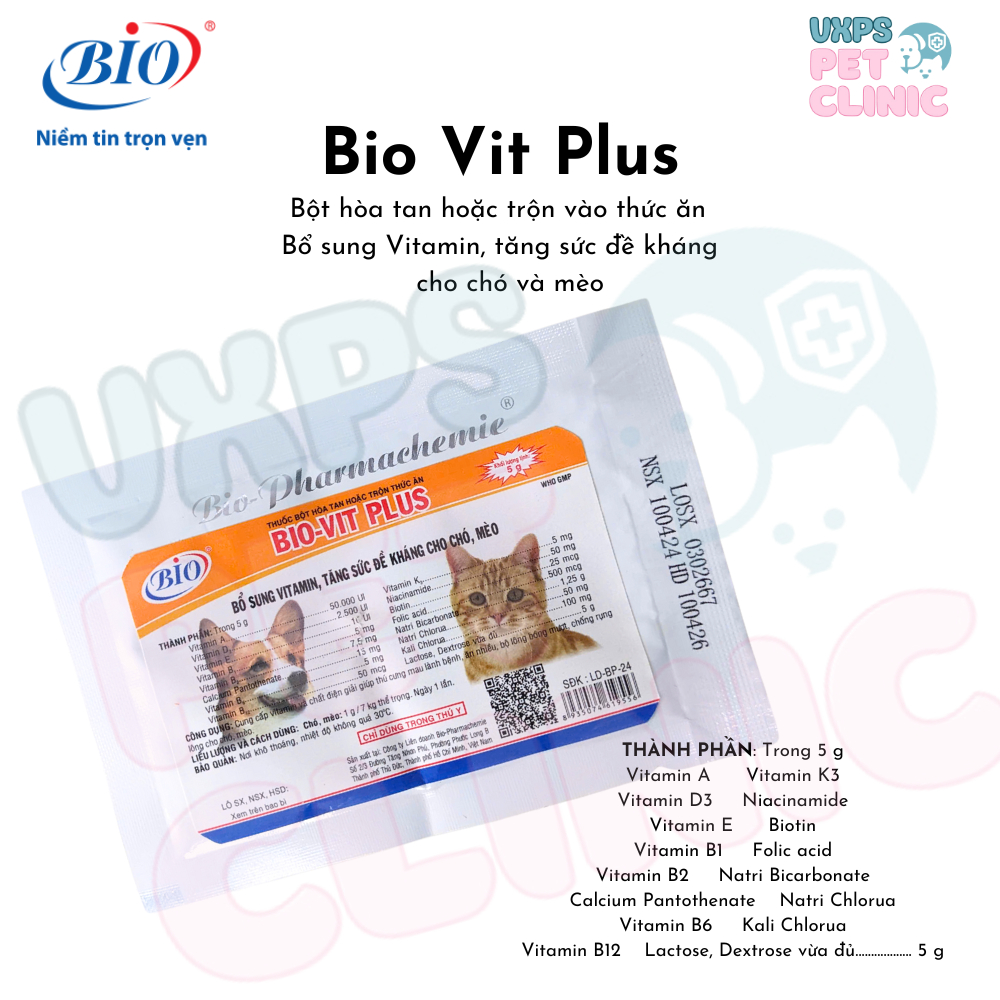 Bio Vit Plus - Bổ Sung Vitamin Và Tăng Đề Kháng Cho Chó Và Mèo