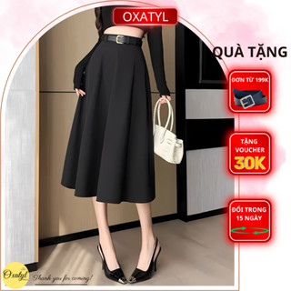    MỚI - Chân váy xoè dài OXATYL V351 Váy công sở chất chéo mỹ cao cấp 