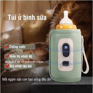 Túi ủ bình sữa di động cho bé có điều chỉnh nhiệt độ 35-55 độ C, Túi ủ ấm sữa di động cắm sạc USB