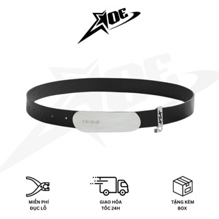 (Có sẵn) AOE STUDIO - Thắt lưng nam nữ Y2K dây nịt chất da PU cao cấp bảng trơn khắc số unisex cá tính