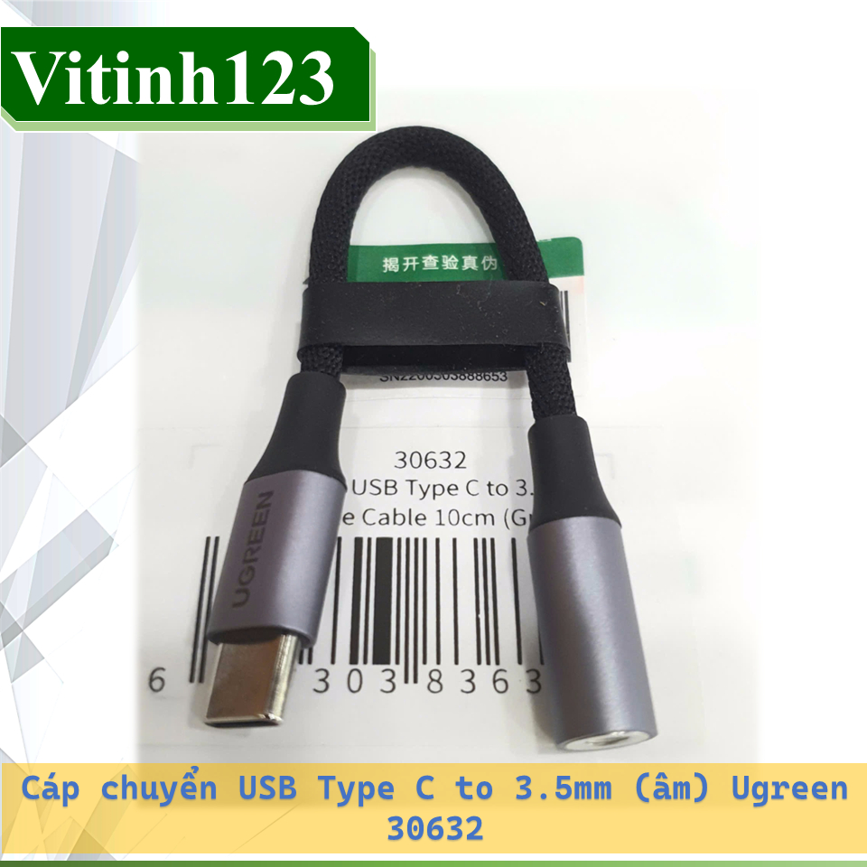 Cáp chuyển đổi USB type-C to 3.5mm Ugreen 30632
