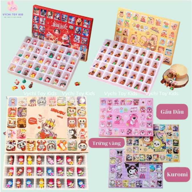 [Giá sỉ] Hidden box 40 món đồ chơi Kuromi, Labubu,Capybara, Noel bí mật tặng kèm móc khoá, Blind box