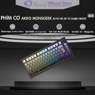 Bàn phím cơ AKKO MonsGeek M1W HE-SP V3 Dark Night [ Hotswap / RGB / Multi Mode / Magnetic Switch / 82 Key ] - Chính Hãng
