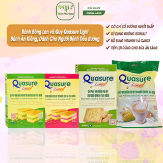 Bánh Bông Lan Quasure Light Cốm Bibica 126g - Thực phẩm dành cho người ăn kiêng, tiểu đường