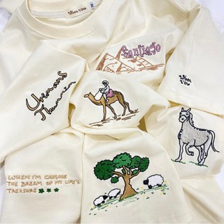 Áo thun WhenIm thêu SANTIAGO - hàng thiết kế - vải cotton thoáng mát