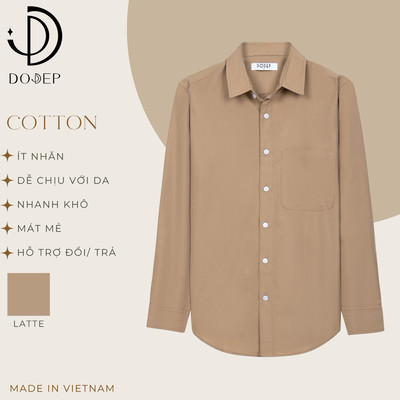 DODEP Áo sơ mi nam công sở tay dài