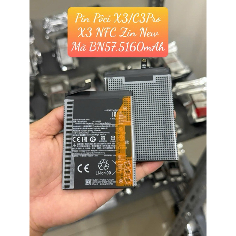 Pin Poco X3/X3 Pro/X3 NFC (BN57)/Redmi Note 10/Redmi Note 10S (BN59) Zin New - Chuẩn Dung Lượng