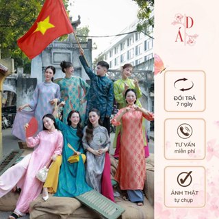 Áo dài cách tân suông Thọ Rơi chụp tết, chất gấm tơ tằm mềm rủ sang xịn cho nàng chụp ảnh, lễ tết