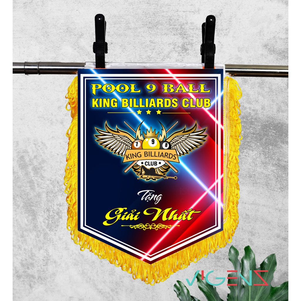 Cờ lưu niệm bida - 9 ball, 8 ball, 15 ball, carom 3c - Miễn phí thiết kế
