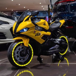   TAY GA  Xe moto phân khối lớn xe điện cho bé RR loại TO mã 919 12v có đèn led bánh xe siêu ngầu_Hulk.Kids 