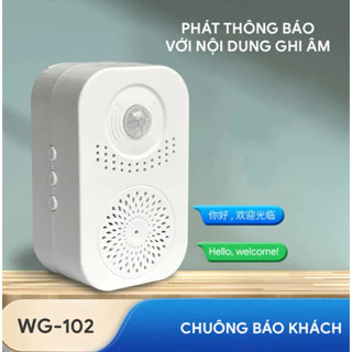 Chuông báo khách tự động hỗ trợ ghi âm tiếng Việt, âm thanh lớn, chuông báo động chống trộm không dây
