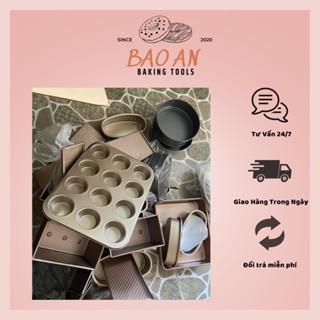 Thanh lý khuôn khay nướng bánh D08 khuôn tròn khuôn vuông, chữ nhật móp lỗi xước các loại