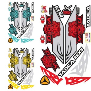 Tem dán xe điện X-MEN HỔ nội địa Trung kèm nhiều logo sticker tem 4 lớp chống nước