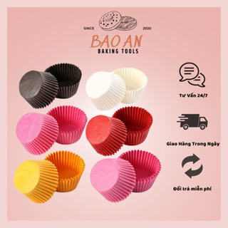 Giấy nến, cup giấy mềm lót bánh cupcake, bánh tart, bánh bao