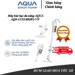 Máy hút bụi gấp khúc Aqua CCXL8R bản đầu gập 90 độ, lực hút 15500Pa, công suất 600W