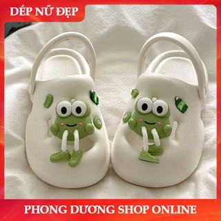 Dép nữ, Dép cross, Dép bánh mì, Dép sục đế EVA 3cm sticker ếch xanh ngộ nghĩnh