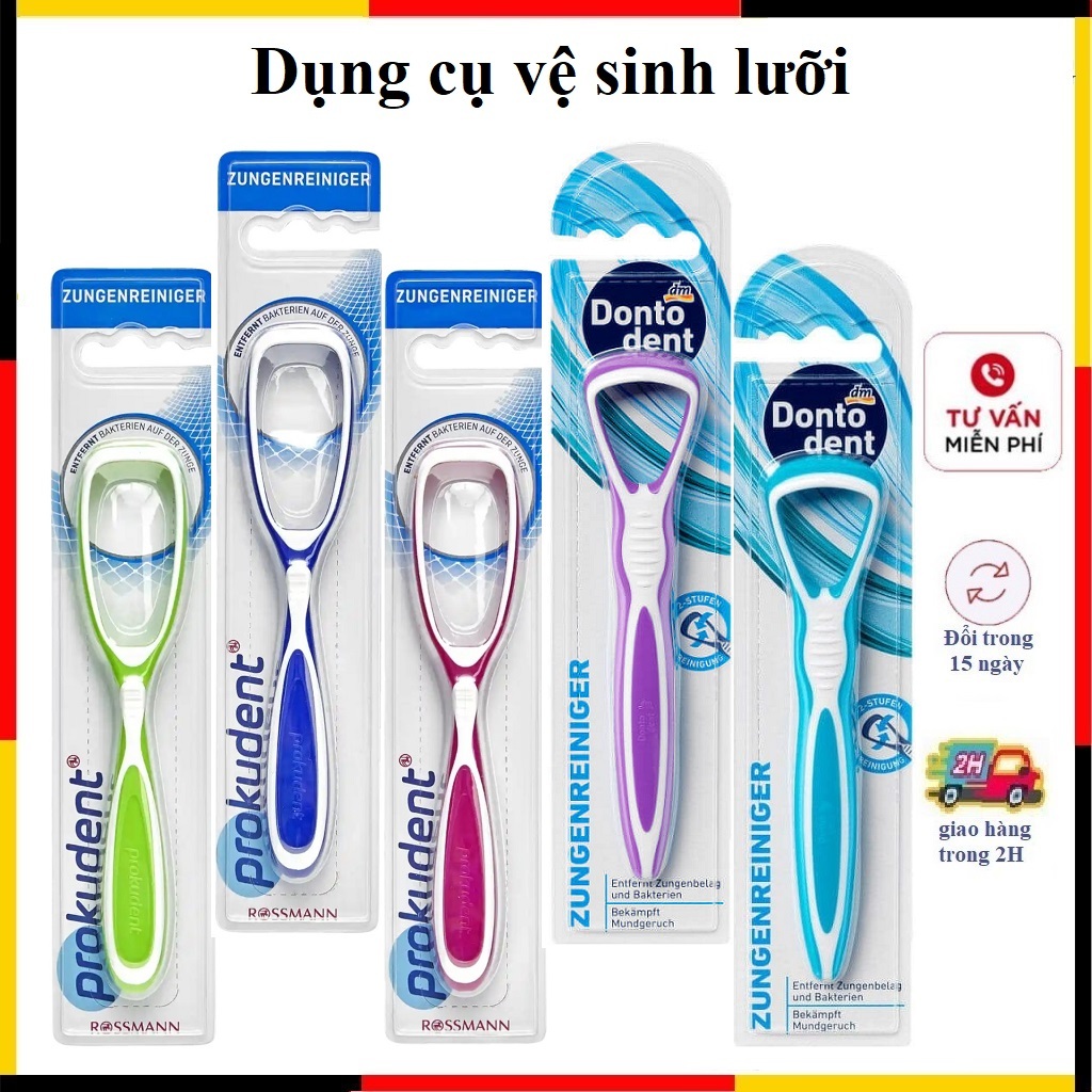 Dụng cụ cạo lưỡi prokudent ,Dontodent  Đức.Hàng chuẩn Đức