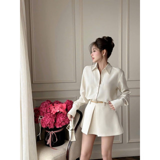 SET SƠ MI VOAN ĐỎ + CV XẾP LY EO BÈO TẦNG ❄️