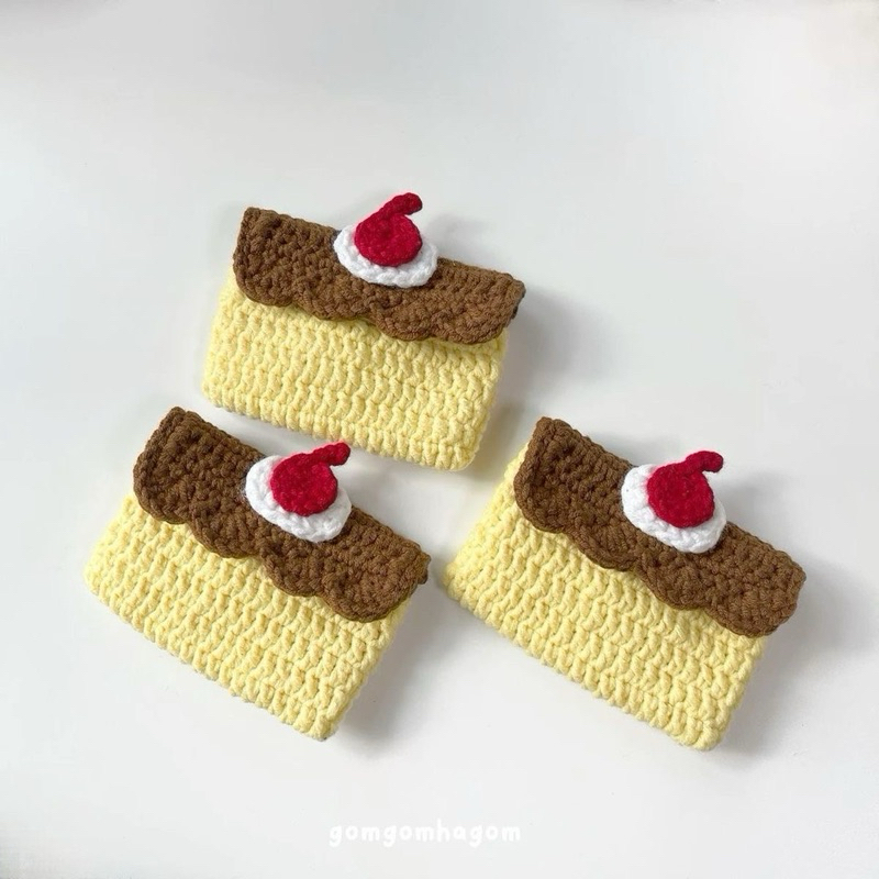 Ví len hình bánh plan