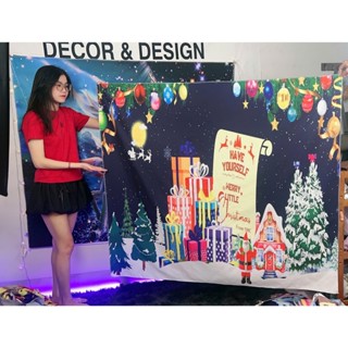  Tranh Vải Decor Noel Thảm Treo Tường Giáng Sinh Trang Trí Đêm Noel Giáng Sinh Thêm Lung Linh 