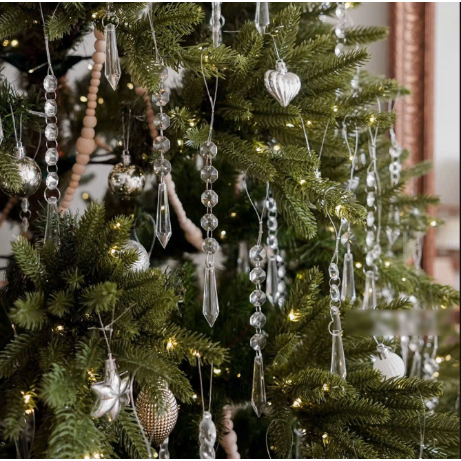 Phụ Kiện Treo Trong Suốt TS Trang Trí Noel Giáng Sinh Sang Trọng