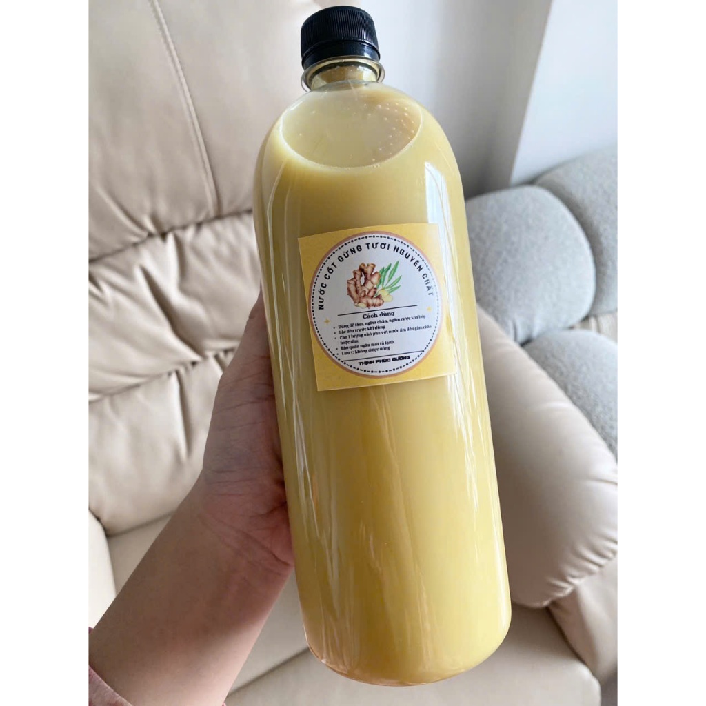 Nước gừng tươi chai 1000ML chai to [Nhà em tự làm]