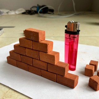 Gạch xây Mini (set 250 viên), xây nhà mini, mô hình tiểu cảnh, trang trí sân vườn