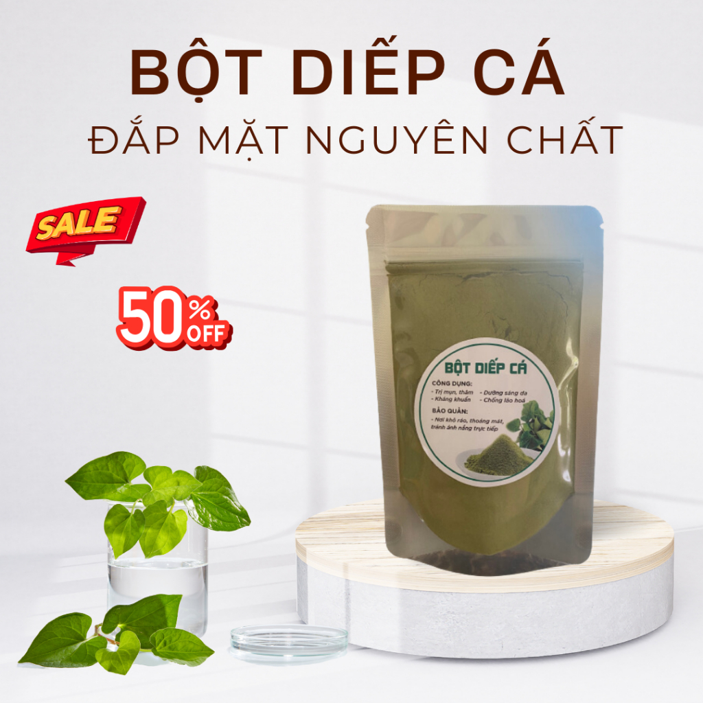 100gram bột mặt nạ diếp cá nguyên chất