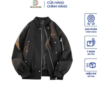 Áo khoác bomber dù nam nữ hai lớp lót dù chống gió Bảo Đăng.