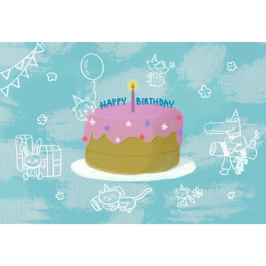 Thiệp Chúc Mừng Sinh Nhật Dễ Thương - Cute “Happy Birthday” Postcard - Heidi’s Planett