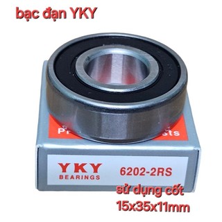 Hộp 10 cái bạc đạn 6202 2RS YKY ( cốt 15x35x11mm)