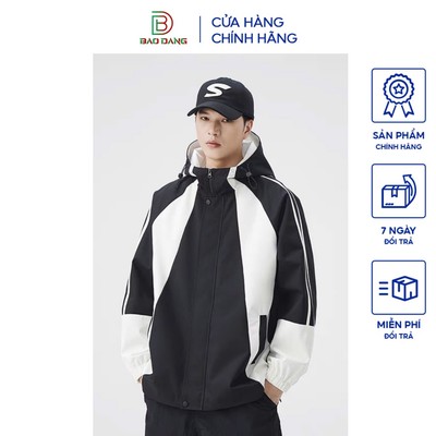 Áo khoác gió nam nữ có nón chất liệu dù 2 lớp from rộng mẫu 2025 Bảo Đăng.