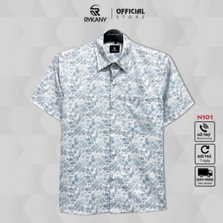 Áo sơ mi nam có 1 túi, vạt ngang Rykany, vải lụa Thái, mềm mịn, co giãn, thoáng mát (N101)