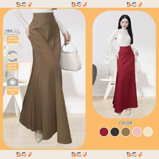 Chân váy đuôi cá dài 96cm tôn form hack dáng chất liệu vải nhập cao cấp