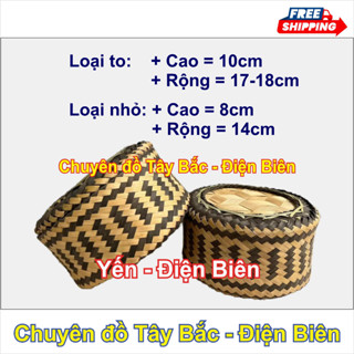 Ếp khẩu; Cóng khẩu (dùng đựng xôi) - Sản phẩm đan tre thủ công dân tộc Thái - Đồ dùng nhà bếp - Tiện lợi và bền bỉ