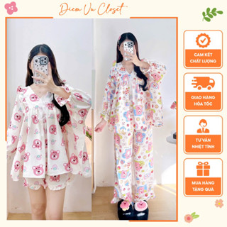[HÌNH THẬT + VIDEO] Set đồ ngủ nữ form babydoll tiểu thư, bộ pijama chất xốp mềm dễ thương