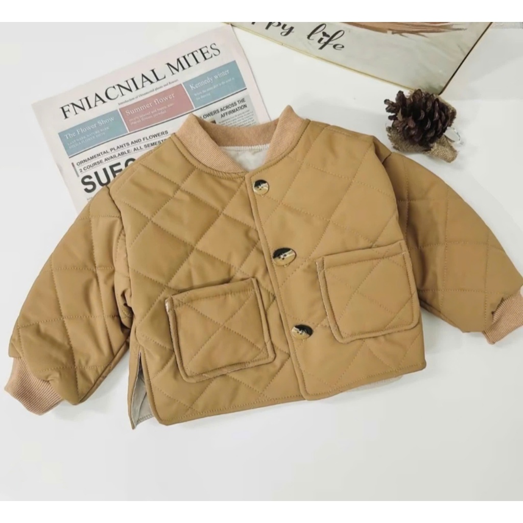 Áo phao bomber tay bo trần bông cho bé từ 8-21kg Be Korea