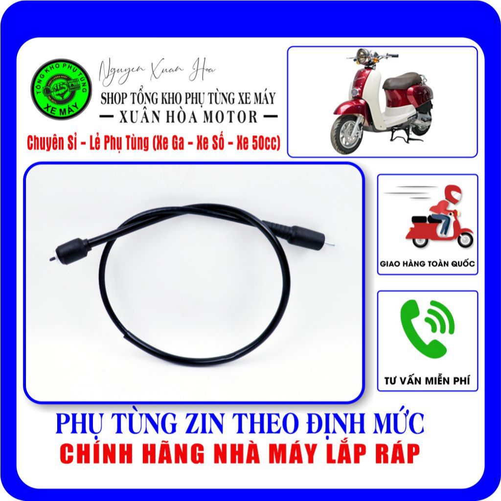 Dây công tơ mét Crea Espero 50cc/ Crea Detech/ Crea 50cc (Lắp cho bản phanh đĩa, hàng chính hãng nhà