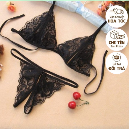 [HỎA TỐC 1H] [CHE TÊN SẢN PHẨM] BK002 Set bộ bikini ren 2 mảnh lọt khe sexy, quyến rũ - Kelly Wang