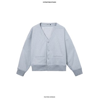 Áo khoác cardigan form boxy "ROUTINE" vải chân cua dày dặn streetwear unisex cá tính