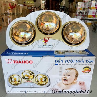  Đèn sưởi nhà tắm TRANCO KAITA 2 bóng 3 bóng chống lóa mắt-BH 24 tháng hàng Việt Nam chất lượng cao 