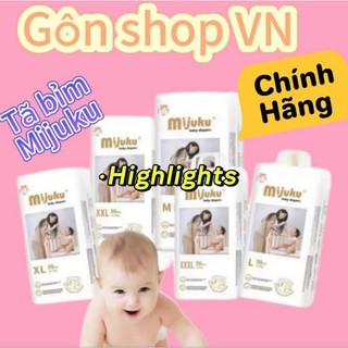  Tã bỉm MIJUKU cao cấp 100 miếng CHÍNH HÃNG size M L XL XXL XXXL SIÊU MỀM MỊN 