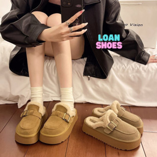 [ SALE ] Giày Sục Da Lộn Lót Lông Mềm Quai Đan LOẠI 1 FULL HỘP