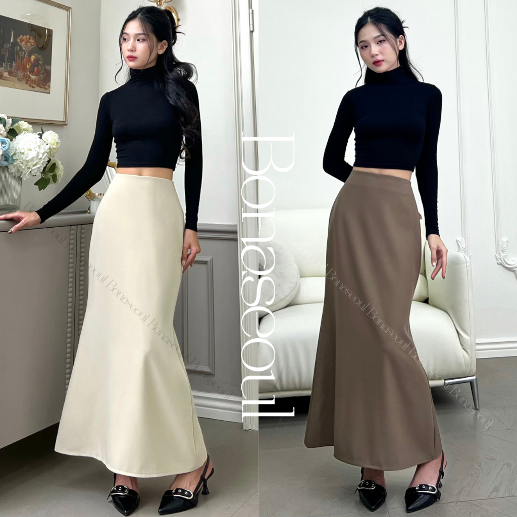 Chân váy dài dáng đuôi cá thanh lịch, Chân váy đuôi cá tôn dáng thời trang [CV11]