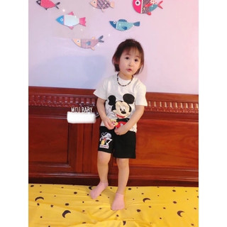 Set bộ Mickey thun cotton bé trai