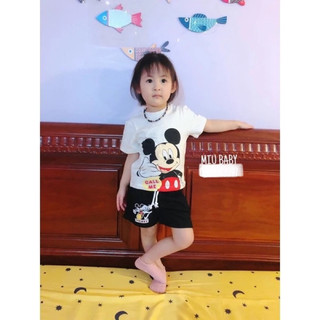 Set bộ Mickey thun cotton bé trai
