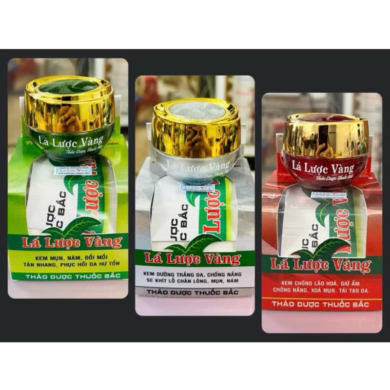 KEM LÁ LƯỢC VÀNG XANH TRẮNG ĐỎ 15G