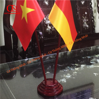 Cờ Để Bàn Đế gỗ Việt Nam - Đức